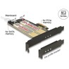 Karta PCI Express x4 1x M.2 key B + 1x NVMe M.2 key M low profile Delock 89630