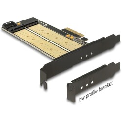 Karta PCI Express x4 1x M.2 key B + 1x NVMe M.2 key M low profile Delock 89630
