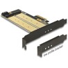 Karta PCI Express x4 1x M.2 key B + 1x NVMe M.2 key M low profile Delock 89630