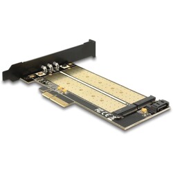 Karta PCI Express x4 1x M.2 key B + 1x NVMe M.2 key M low profile Delock 89630