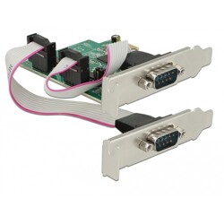 Karta PCI Express x1 2-portowa RS-232 921K z zasilaniem Delock 89641