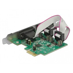 Karta PCI Express x1 2-portowa RS-232 921K z zasilaniem Delock 89641