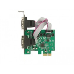 Karta PCI Express x1 2-portowa RS-232 921K z zasilaniem Delock 89641