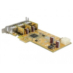 Karta PCI Express x1 PoweredUSB 3x 12V Delock 89656