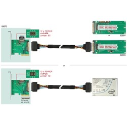 Karta PCI Express x4 1-portowa U.2 NVMe SFF-8639 męska wewnętrzna Delock 89673