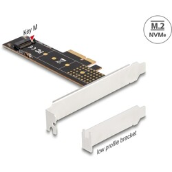 Karta PCI Express x4 1x NVMe M.2 key M 110mm low profile Delock 89836