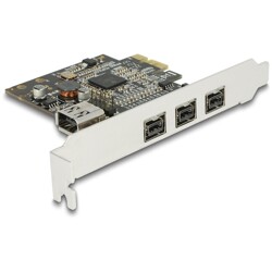 Karta PCI Express x1 na 3x FireWire B + 1x FireWireA wewn. Delock 89864