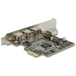 Karta PCI Express x1 na 3x FireWire B + 1x FireWireA wewn. Delock 89864