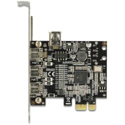 Karta PCI Express x1 na 3x FireWire B + 1x FireWireA wewn. Delock 89864