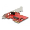 Karta PCI Express x1 1x M.2 key E low profile Delock 89889