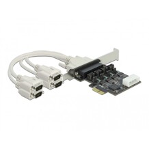 Karta PCI Express x1 4-portowa RS-232 z zasilaniem 5V / 12V Delock 89895