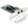Karta PCI Express x1 2x RJ45 Gigabit LAN Delock 89944
