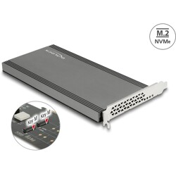 Karta PCI Express x16 2x NVMe M.2 key M Delock 89961