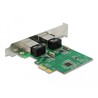 Karta PCI Express x1 2x RJ45 Gigabit LAN Delock 89999