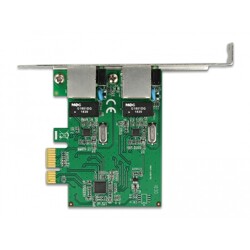 Karta PCI Express x1 2x RJ45 Gigabit LAN Delock 89999