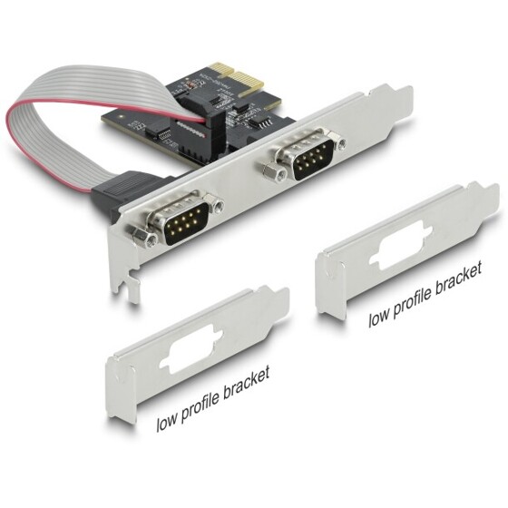 Karta PCI Express x1 2-portowa RS-232 Delock 90001