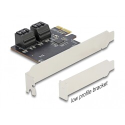 Karta PCI Express x1 4-portowa SATA low profile Delock 90010