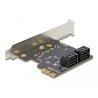 Karta PCI Express x1 4-portowa SATA low profile Delock 90010