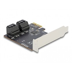 Karta PCI Express x1 4-portowa SATA low profile Delock 90010