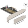 Karta PCI Express x4 1x NVMe M.2 key M 80mm low profile Delock 90047
