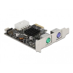 Karta PCI Express x1 do 2x PS/2 + wewn. pin header USB niskoprofilowa Delock 90049