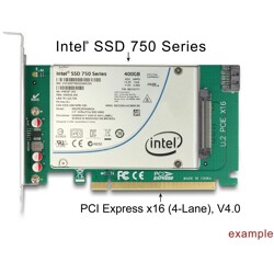 Karta PCI Express x16 1x U.2 NVMe SFF-8639 Delock 90051