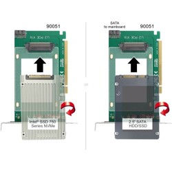 Karta PCI Express x16 1x U.2 NVMe SFF-8639 Delock 90051