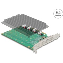 Karta PCI Express x16 4x NVMe M.2 key M z radiatorem Delock 90054