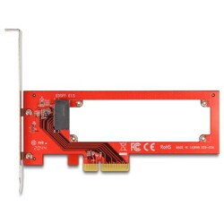 Karta PCI Express x4 do gniazda EDSFF E1.S low profile Delock 90055