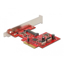 Karta PCI Express x4 do 2x wewn. USB 3.2 Gen 2 keyA 20-pinowe żeńskie Delock 90058