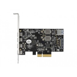 Karta PCI Express x4 do 4x USB-C + 1x USB-A SuperSpeed 10Gbps niskoprofilowa Delock 90059