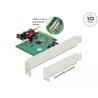 Karta PCI Express x4 do 1x wewn. USB 3.2 Gen 2 key B 20-pinowe żeńskie Delock 90068
