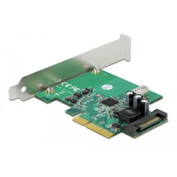 Karta PCI Express x4 do 1x wewn. USB 3.2 Gen 2 key B 20-pinowe żeńskie Delock 90068