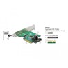 Karta PCI Express x4 do 1x wewn. USB 3.2 Gen 2 key B 20-pinowe żeńskie Delock 90068