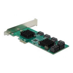 Karta PCI Express x1 8-portowa SATA low profile Delock 90072