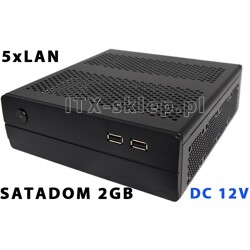 Router Mikrotik Atom D525 5xLAN Intel 2xRS-232 SATADOM 2GB 12V