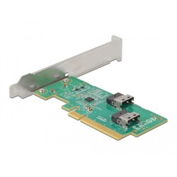 Karta PCI Express 4.0 x8 do 2x SFF-8654 4i NVMe low profile Delock 90076