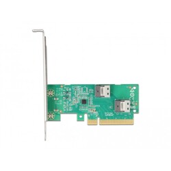 Karta PCI Express 4.0 x8 do 2x SFF-8654 4i NVMe low profile Delock 90076