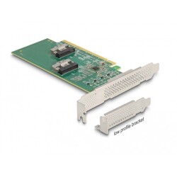 Karta PCI Express 4.0 x16 do 4x SFF-8639 U.2 NVMe low profile Delock 90077