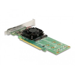 Karta PCI Express x16 4x NVMe M.2 key M low profile Delock 90078