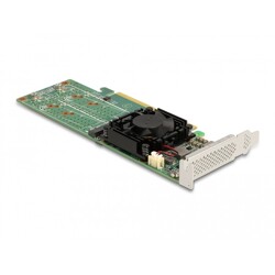 Karta PCI Express x16 4x NVMe M.2 key M low profile Delock 90078