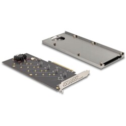 Karta PCI Express 4.0 x16 4x NVMe M.2 key M z radiatorem i wentylatorem Delock 90079