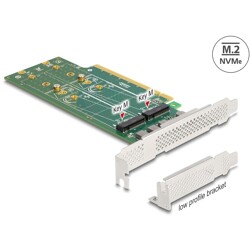 Karta PCI Express 4.0 x16 4x NVMe M.2 key M 110 mm low profile Delock 90090