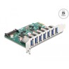 Karta PCI Express x1 do 7x zewn. USB 5Gbps typ A żeńskie Delock 90104
