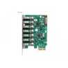 Karta PCI Express x1 do 7x zewn. USB 5Gbps typ A żeńskie Delock 90104