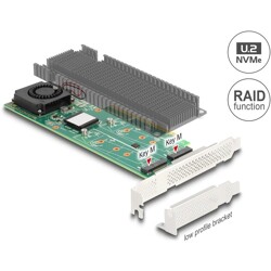 Karta PCI Express x8 2x NVMe M.2 key M z RAID, low profile Delock 90123