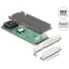 Karta PCI Express x8 2x NVMe M.2 key M z RAID, low profile Delock 90123