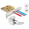 Karta PCI Express x4 do 1x USB-C 10Gbps + 1x USB-C 10Gbps DP Alt Mode zewn. żeńskie Delock 90161