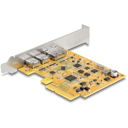 Karta PCI Express x4 do 1x USB-C 10Gbps + 1x USB-C 10Gbps DP Alt Mode zewn. żeńskie Delock 90161