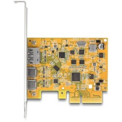 Karta PCI Express x4 do 1x USB-C 10Gbps + 1x USB-C 10Gbps DP Alt Mode zewn. żeńskie Delock 90161